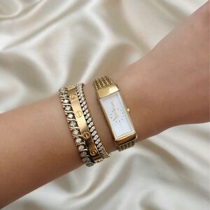AUTHENTIC VINTAGE YVES SAINT LAURENT GOLD WATCH